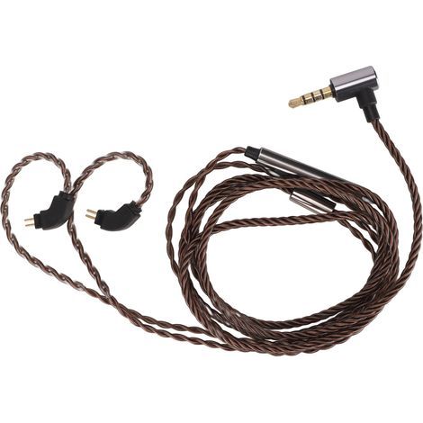 Cable de repuesto para auriculares con micrófono, compatible con conectores de 2 pines y 0,78 mm (Weston, 1964, UE3X, UE18, W4R). (1/5)