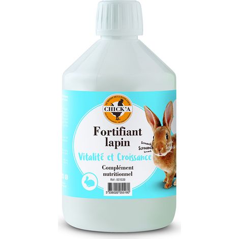 Aliment diététique complémentaire Fortifiant lapins CHICK'A 500mL