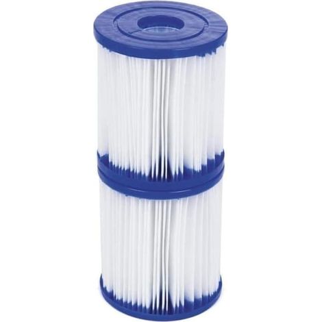 Cartouches filtrantes pour pompe Bestway I-pump - Lot de 2 filtres de type I pour pompes de piscine Bestway (1/4)