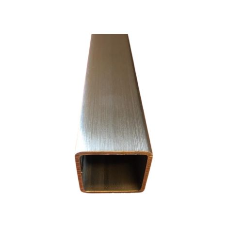 Tube carré inox brossé 40x40x2 mm - Longueur 70 cms