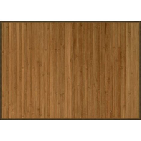 Tapis rectangulaire marron 70x100 cm bambou (1/5)