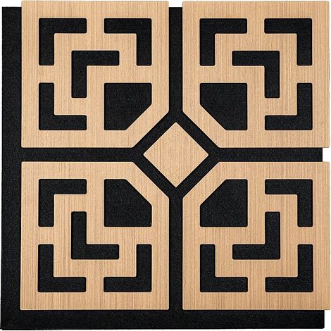 Panneau mural acoustique - Finition bois naturel clair - Pack de 1,49 m² - Lot de 4 pièces - KAMIA (1/4)
