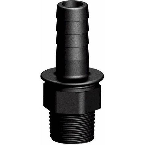 Raccord cannelé droit mâle 3/4" BSP – Embout Ø19mm en polypropylène renforcé – Étanchéité optimale pour arrosage professionnel – CPP