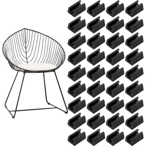 36 protections de pieds de chaise en forme de U, des protections antidérapantes pour tubes de meubles et des coussinets flexibles pour éviter les rayures sur le sol. (1/4)
