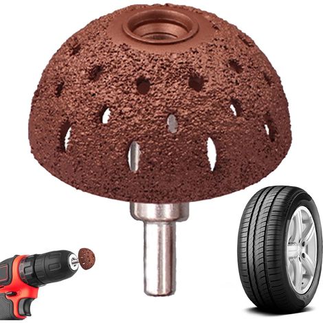 Roue de polissage pour perceuse, roue gomme pour perceuse – Tête d'entretien des pneus haute vitesse outil de réparation à faible vitesse (1/5)