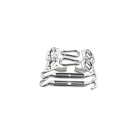 Kit de fixations pour toile d’ombrage en acier inoxydable 304 – Accessoires de montage universels pour toiles triangulaires et carrées, diamètre 8 mm (1/5)