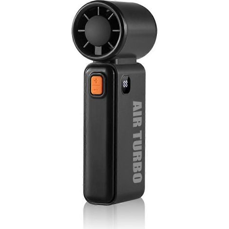 Mini-Tragbarer Hochgeschwindigkeitsventilator, USB-aufladbar, schwarz. (1/5)