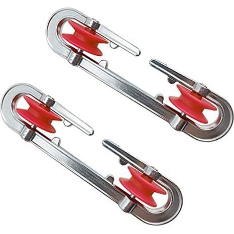 Juego de 2 separadores de poleas de aluminio, resistentes, con cuerdas largas, para exteriores. (1/5)