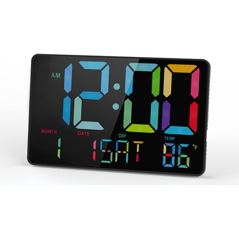 Horloge numérique avec grand écran, calendrier numérique de 9,8 pouces avec câble (1/5)
