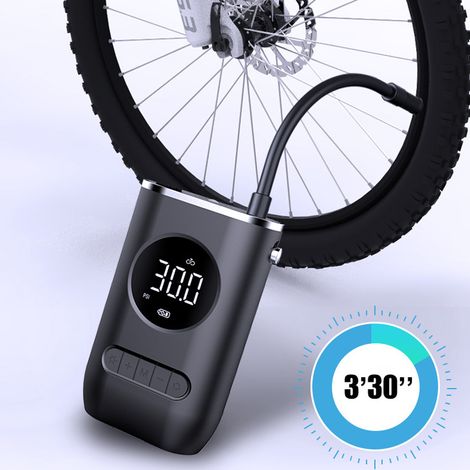 Pompe à air de voiture 150PSI compresseur sans fil gonfleur de pneu électrique portable avec lumière LED fonction d'arrêt automatique pour balles de pneus de vélo de moto (1/5)