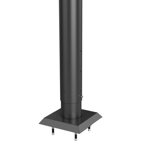 Steher f.Sichts.z z.Andübeln 90 cm höhenverstellbar dunk.gr