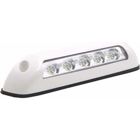 Green Mobility-RV 12 V cc 2.6 W LED Auvent Lumières Bar Porche Lampe 6000 K Blanc pour e Bateau Marine Camions Motor-Home RV Camping (Coquille blanche) (1/5)