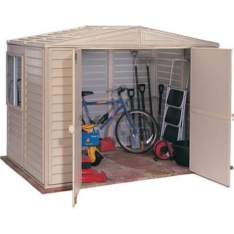 Caseta Cobertizo Pvc Jardin Duramate Duramax larga (1/5)