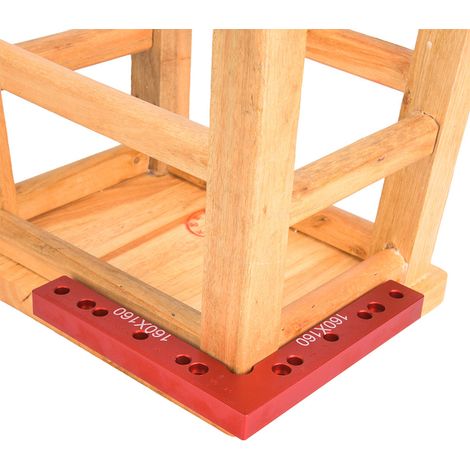 Rechteckiger Positionierlineal aus Aluminiumlegierung, 90 Grad, L-förmig, Werkzeug für Holzbearbeitung und Tischlerei mit Skala (160 x 160 mm Skala) (1/5)