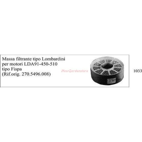 LOMBARDINI Filtergehäuse für LDA 91-450-510 Schreittraktoren 1033