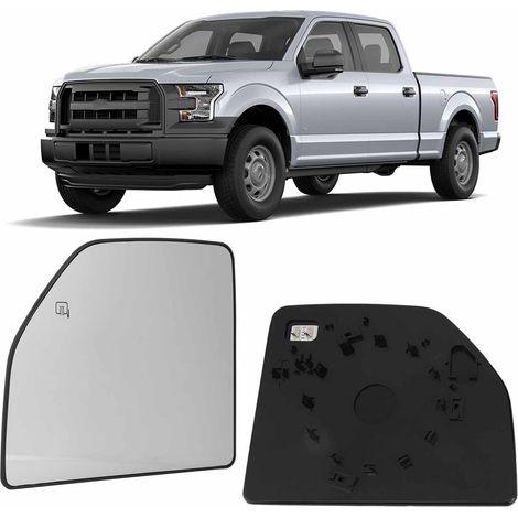 Rétroviseurs chauffants (gauche et droit, une paire) compatibles avec Ford F150 Crew Regular Extended Cabin Pickup Truck 2015-2020 (1/5)