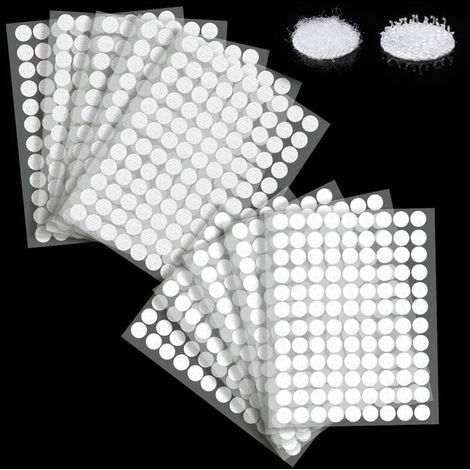 0-1080 Stück runde Rubbelaufkleber, doppelseitige Rubbelaufkleber, 540 Paar 10 mm Rubbelpads mit Klettverschluss, Rubbelpads für Heimwerkerarbeiten, Basteln usw. (1/5)