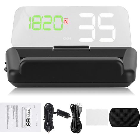 Affichage tête haute universel HD 3,6 pouces pour voiture, moniteur GPS HUD, projecteur multifonction T900 (1/5)