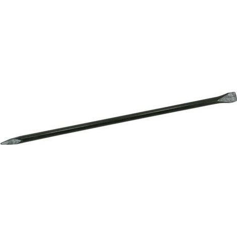 Brechstange Länge 1500 mm Breite 30 mm Form rund mit Spitze und gebogener Klaue schwarz lackiert (1/2)