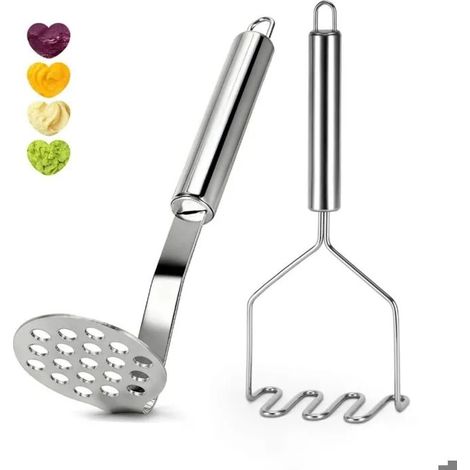 2 paquets de purée de pommes de terre, ensemble de purée de pommes de terre en fil d'acier inoxydable de 23 cm (1/5)