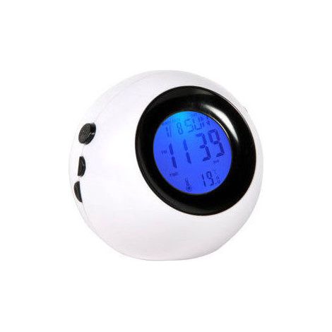SVEGLIA DIGITALE DA TAVOLO AUDIOLA DISPLAY LCD ALLARME TERMOMETRO (50409)