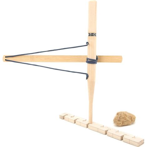 Kit de survie portable pour allumage par friction - Outil de forage à arc en bois de paulownia pour feu d'urgence (1/5)
