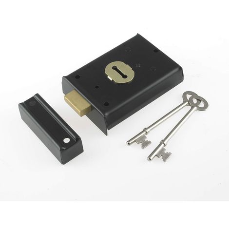 Yale Locks P402 Rim Lock Black Finish 102 X 76Mm Visi