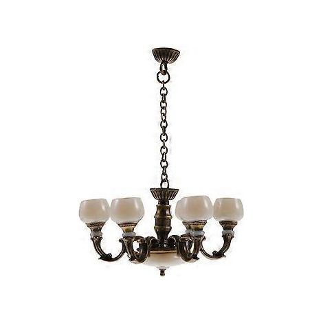 Miniature ceiling lamp, 1/12 scale, chandelier accessory for miniature house (1/2)