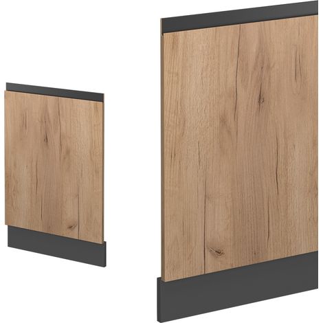 Pannello frontale R-Line, Quercia dorata, 44.6 cm Forma a J, senza piano di lavoro, Vicco