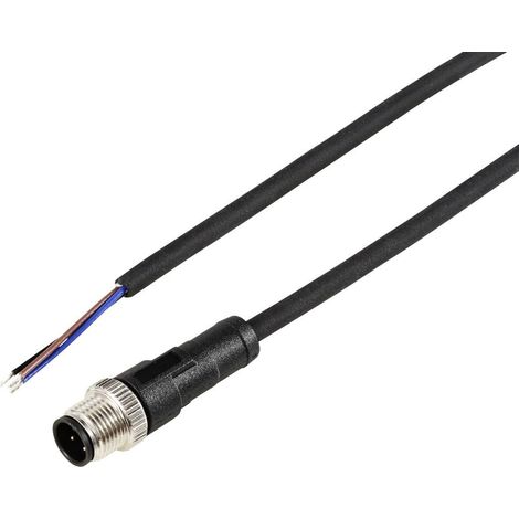 TRU COMPONENTS TC-12833220 Cavo di collegamento per sensore o attuatore M12 Spina dritta 5 m Numero di poli: 3 1 pz.