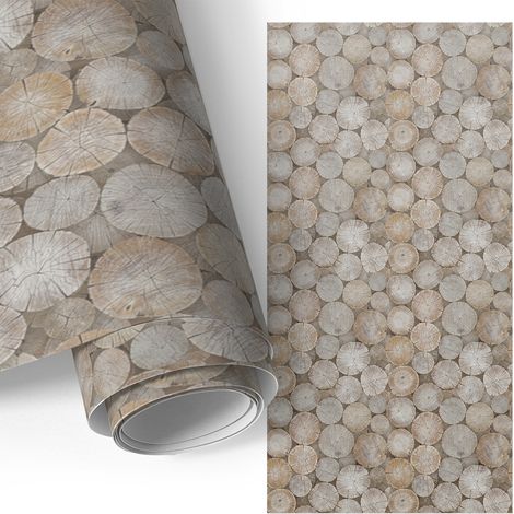 Möbel - Klebefolie - Möbelfolie - abwaschbare und selbstklebende Deko-Folie für Küche - Schrank -Tisch & Fensterbank - Holzstruktur 50x100 cm