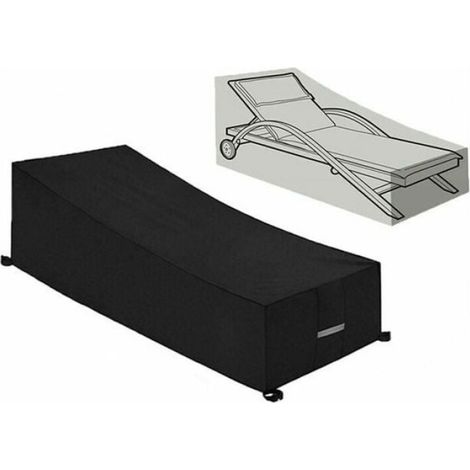 Housse de Protection - Tissu Oxford 210D - Pour Bain de Soleil Transat - Imperméable Coupe-Vent Anti-UV - 210x75x40/80 cm - 1 Pièce