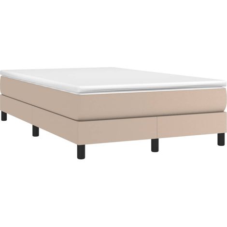 Maison Exclusive - Sommier à lattes de lit matelas cappuccino 120x190cm similicuir