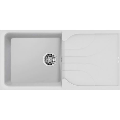 Lavello Elleci Incasso 1 vasca 100x50 Ego 480 Granitek Bianco LGE48068 (1/9)