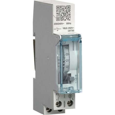 hager Elektromechanische Schaltuhr ohne Gangreserve Tagesuhr 1S 16A (1/4)