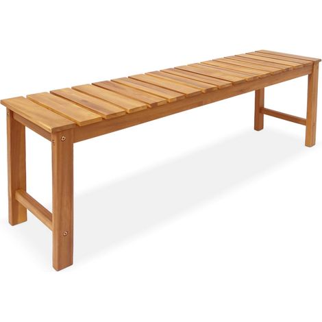 Banc 2 - 3 places en acacia du Vietnam. bois clair. intérieur / extérieur. 140cm