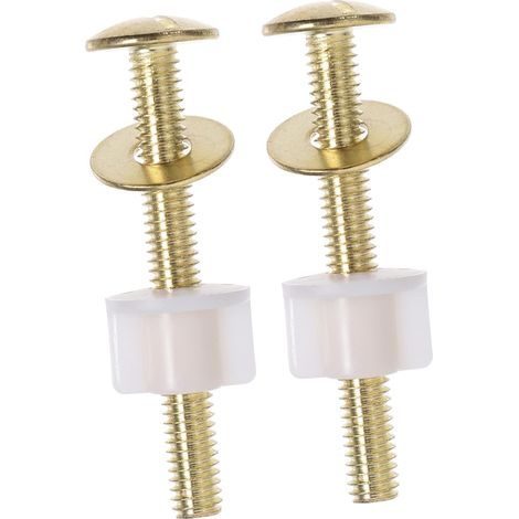 Kit de Remplacement 4pcs Boulons pour Réservoir de Toilette en Fer Cuivré Anti-rouille Joint D'étanchéité pour Cuvette et Réservoir Wc (1/5)