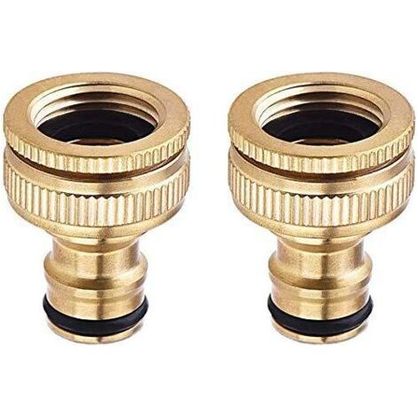 2pcs copper standard connection water connector 4 minutes 6 minutes pacifier car wash water gun accessories water pipe hose quick connection 4 6 minutes inner teeth (1/4)