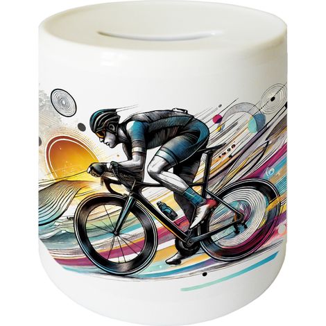 Tirelire en céramique Cyclisme
