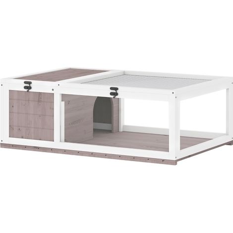 Recinto per tartarughe in legno di abete MODENUIT 91 x 60,5 x 32 cm marrone (1/5)