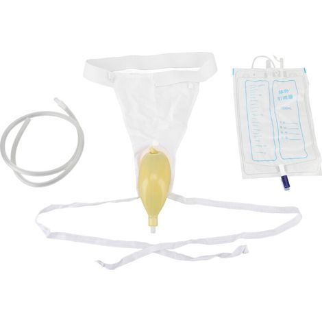 Sac de recueil d'urine 1000 ml réutilisable en silicone hypoallergénique pour personnes âgées (1/5)