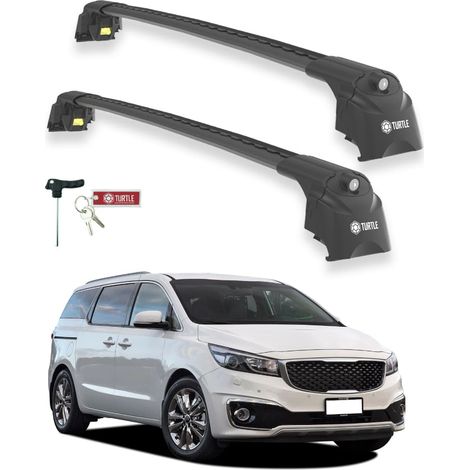 TURTLE kompatibel mit Kia Carnival (Yp) 2015-2020 Dachträger Air2 Schwarz (1/5)