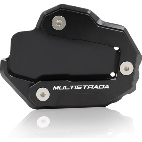 (Noir) Plaque de support d'extension de béquille latérale compatible avec DUCATI Multistrada 950, 1100, 1200GT, 1260, 1200/Enduro/Enduro Peak et 1200S maxpower (1/4)