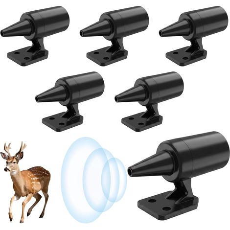 6 Pièces Sifflet Ultrason Anti Gibier - Effaroucheur Vent Actif pour Voiture, Dispositif Protection Animaux, Anti Collision Cerf Sanglier, sans Pile, pour Auto Camion Moto (1/5)