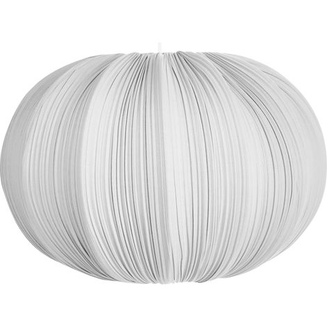 Lámpara colgante diseño moderno plisada comedor con pantalla de algodón gris Oker