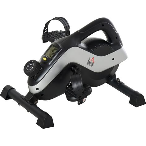 Mini vélo de appartement avec pédales de entraînement pour les jambes, équipé de une sangle de fixation et de un tapis antidérapant (1/5)