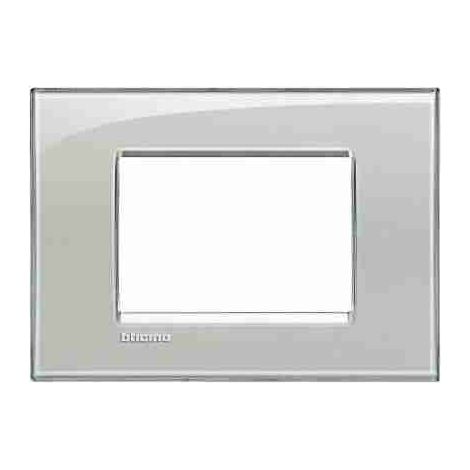 BTILNA4803KG Placca quadra Livinglight 3 moduli