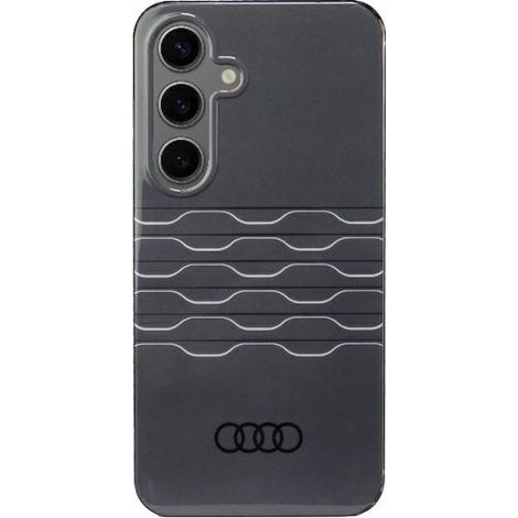 Custodia rigida Audi IML con motivo geometrico per S24 S921, colore nero/nero, codice AU-IMLS24-A6/D3-BK (1/5)