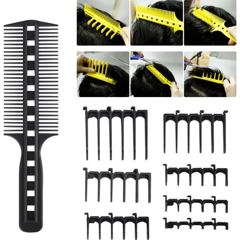 Ciseau à cheveux peigne tondeuse, kit coiffure professionnel barbier coupe (1/5)