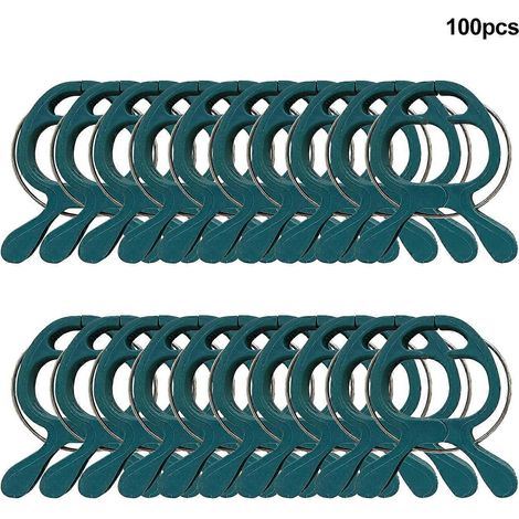 Filiyano – support pour plantes faciles – Clips de support pour plantes faciles à fixer, en plastique vert, pour tomates, fleurs, plantes grimpantes (1/5)